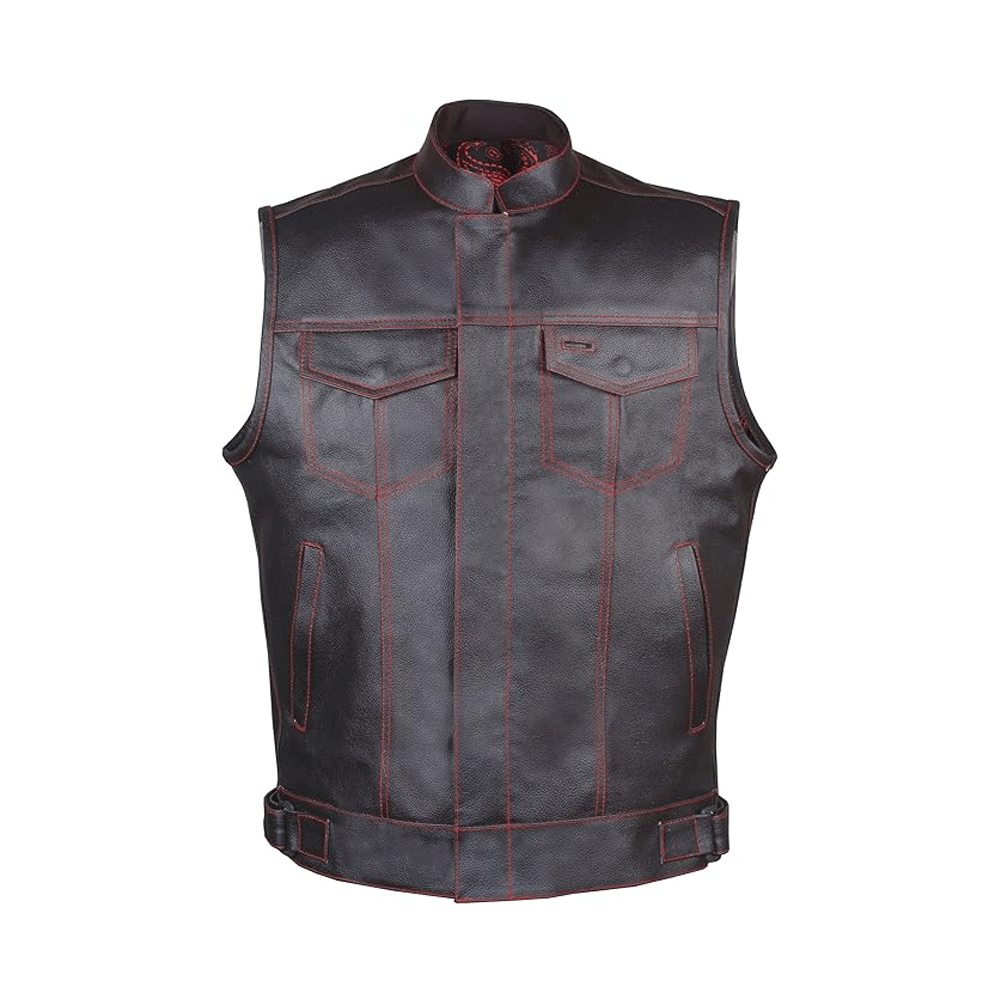 2 Leather Vests - Image 1
